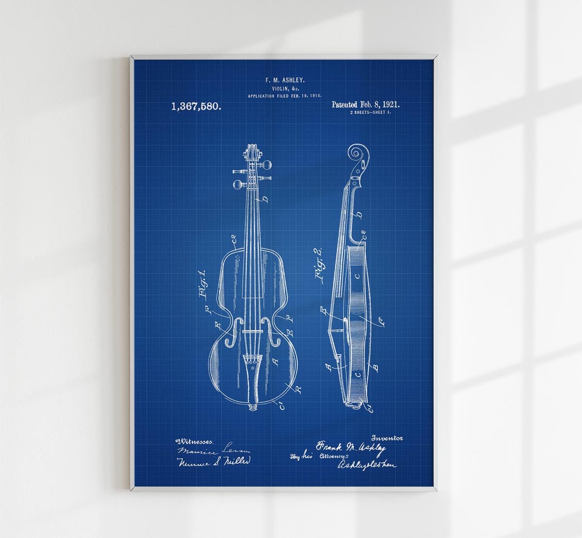Violin Patent Poster