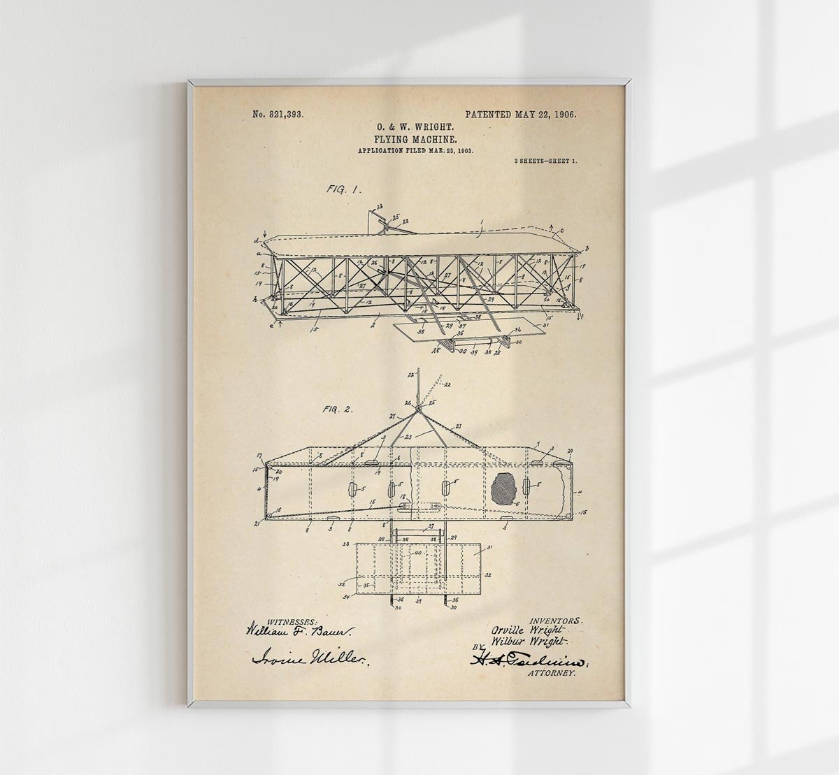 Plane Nr 1 Patent Poster