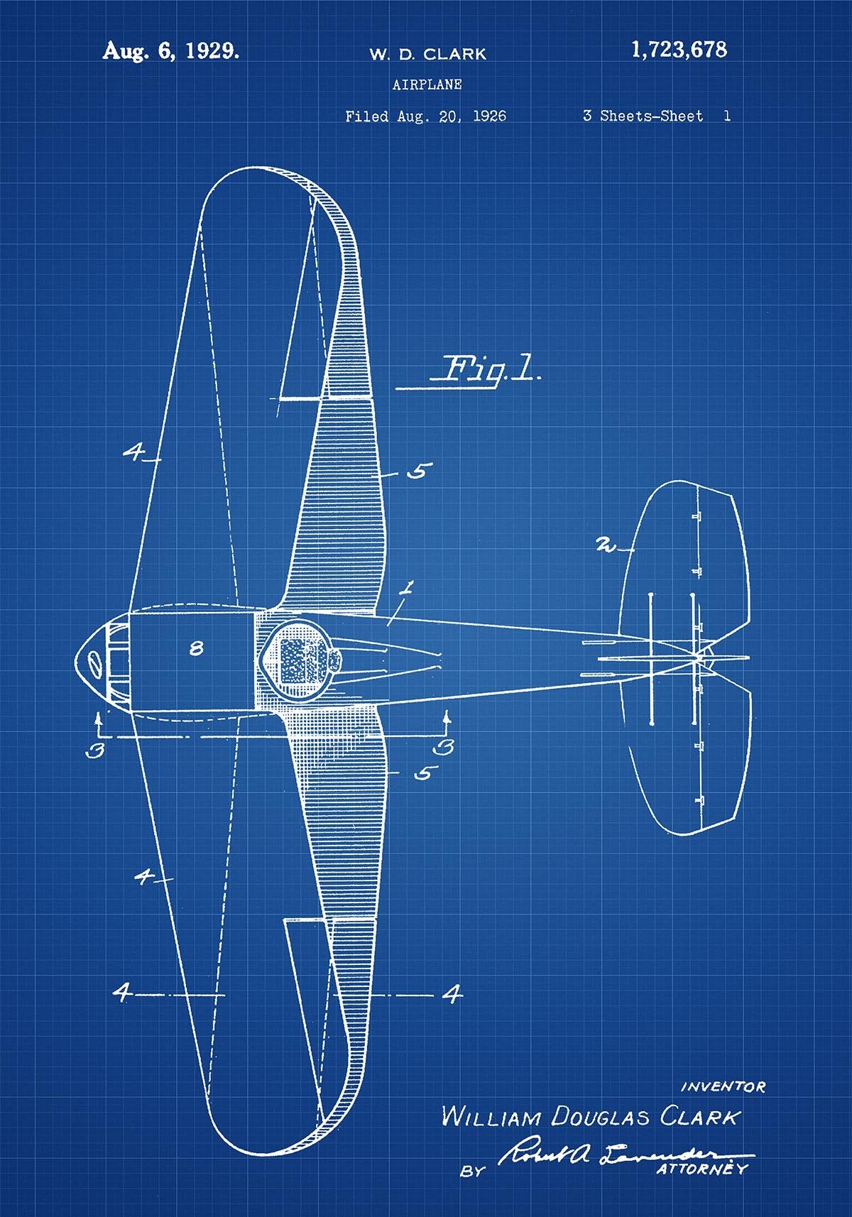 Plane Nr 2 Patent Poster