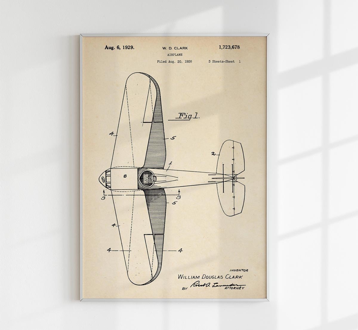 Plane Nr 2 Patent Poster