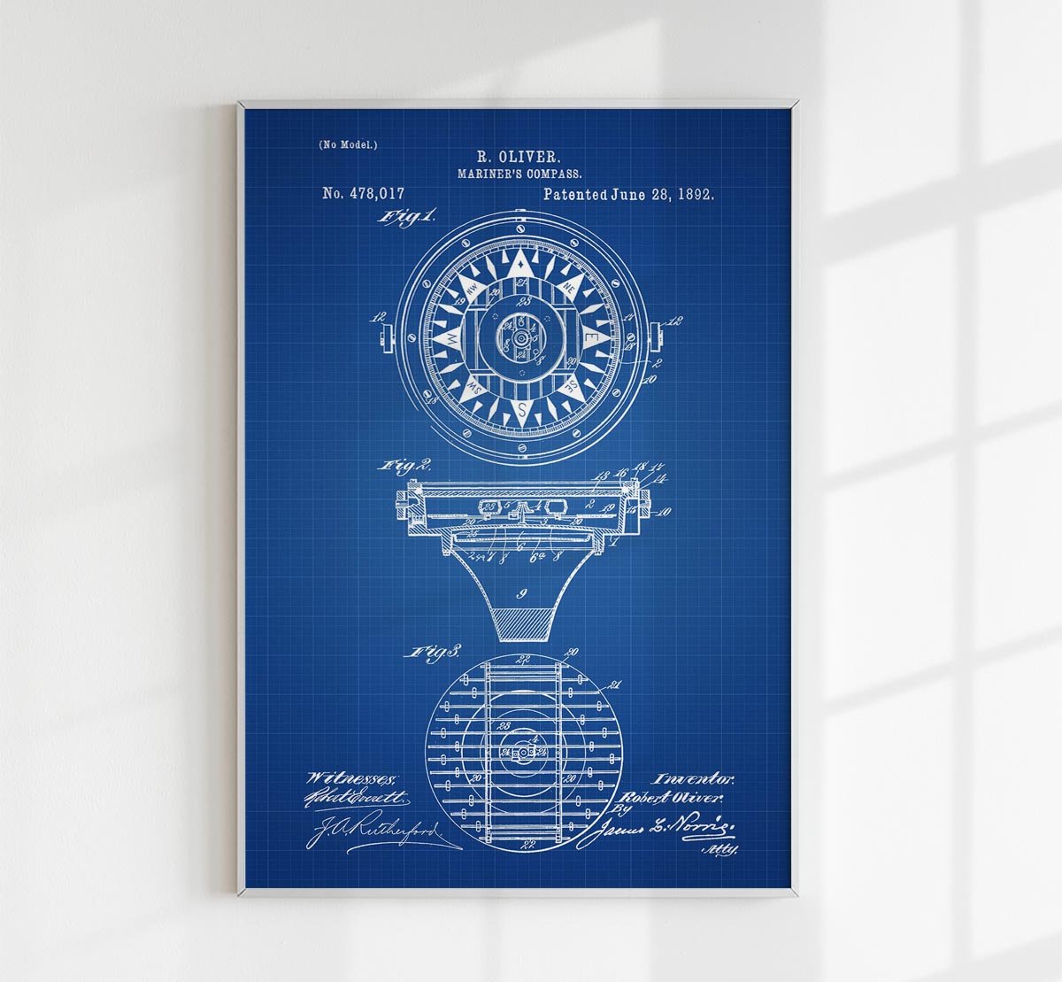 Mariner's Compass Patent Poster