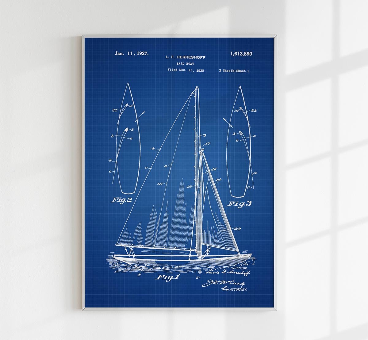Sailboat Nr 2 Patent Poster