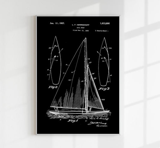 Sailboat Nr 2 Patent Poster
