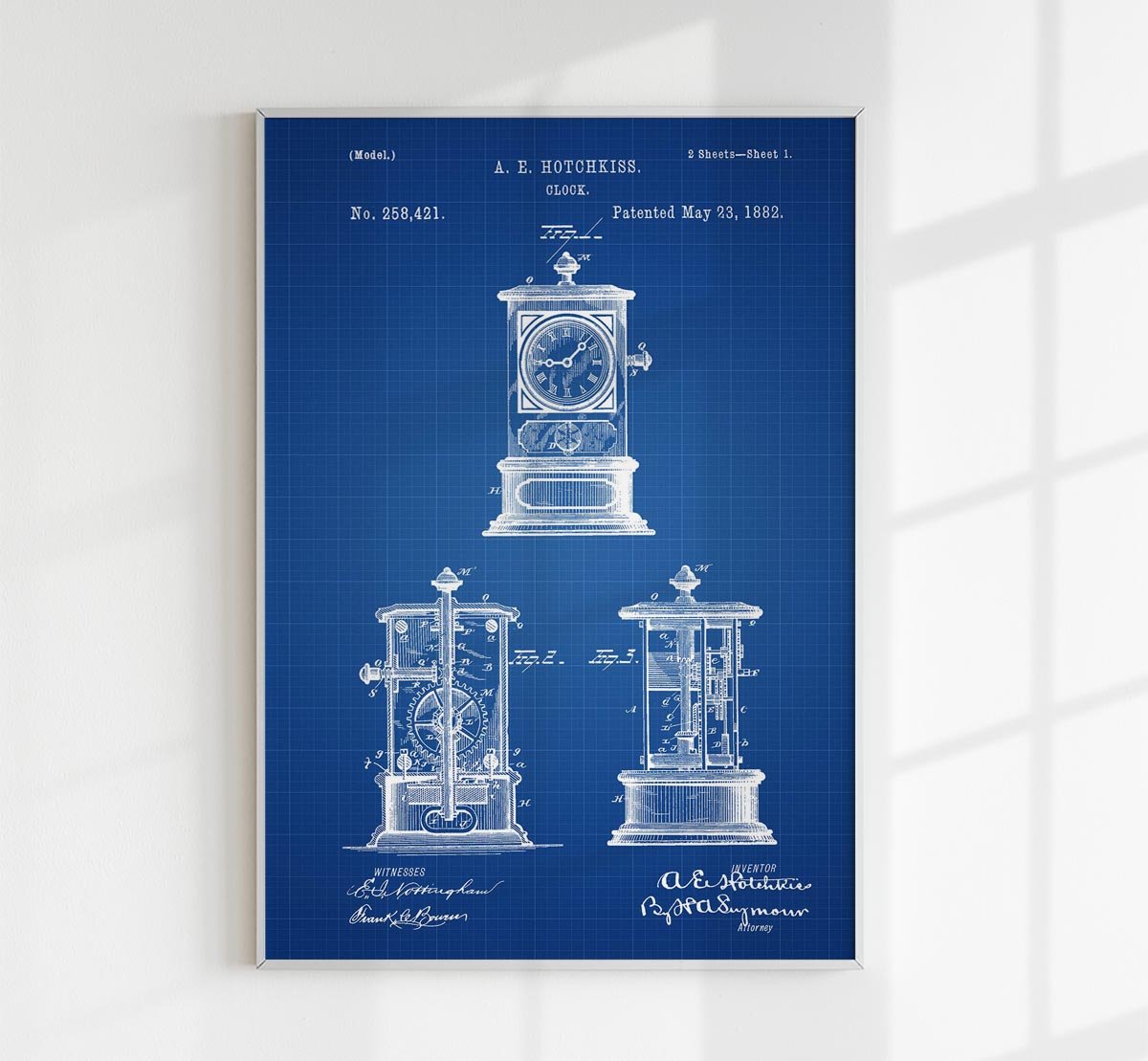 Clock Patent Poster