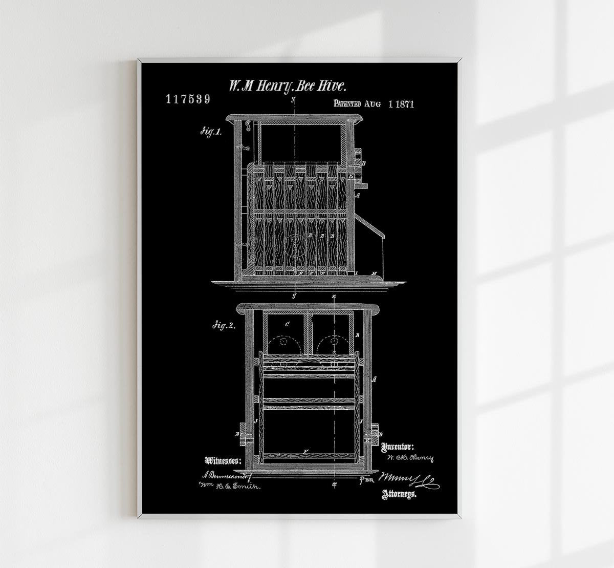 Bee Hive Patent Poster