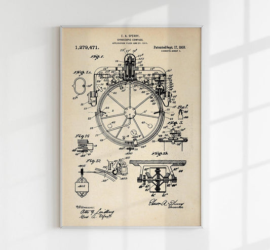 Gyroscope Patent Poster