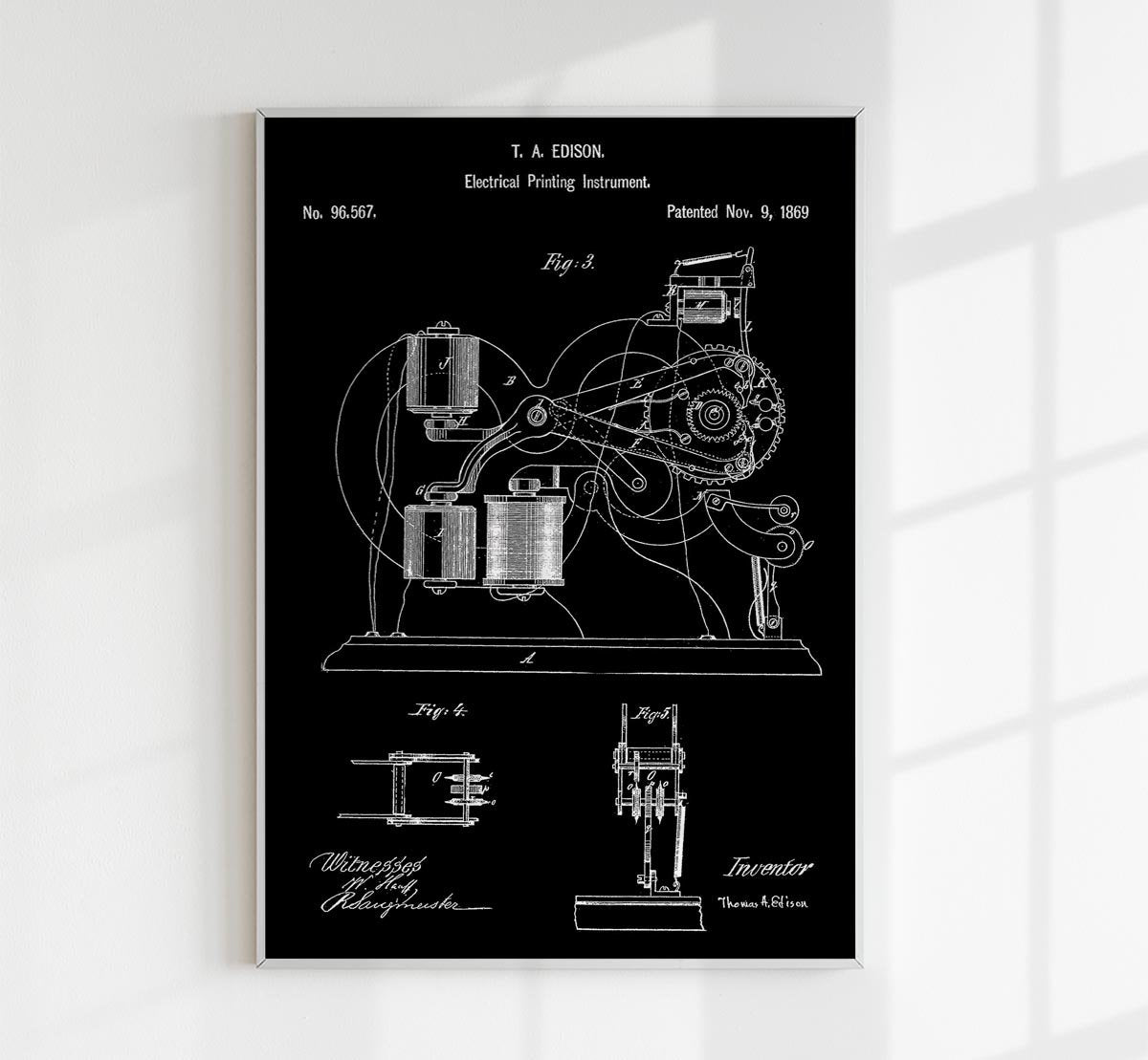 Electrical Printing Instrument Patent Poster