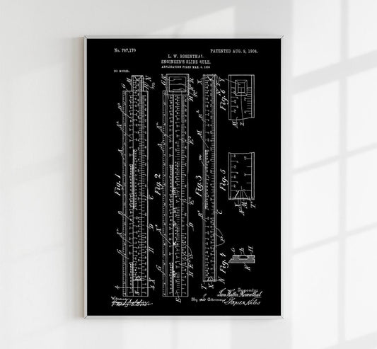 Engineer's Ruler Patent Poster