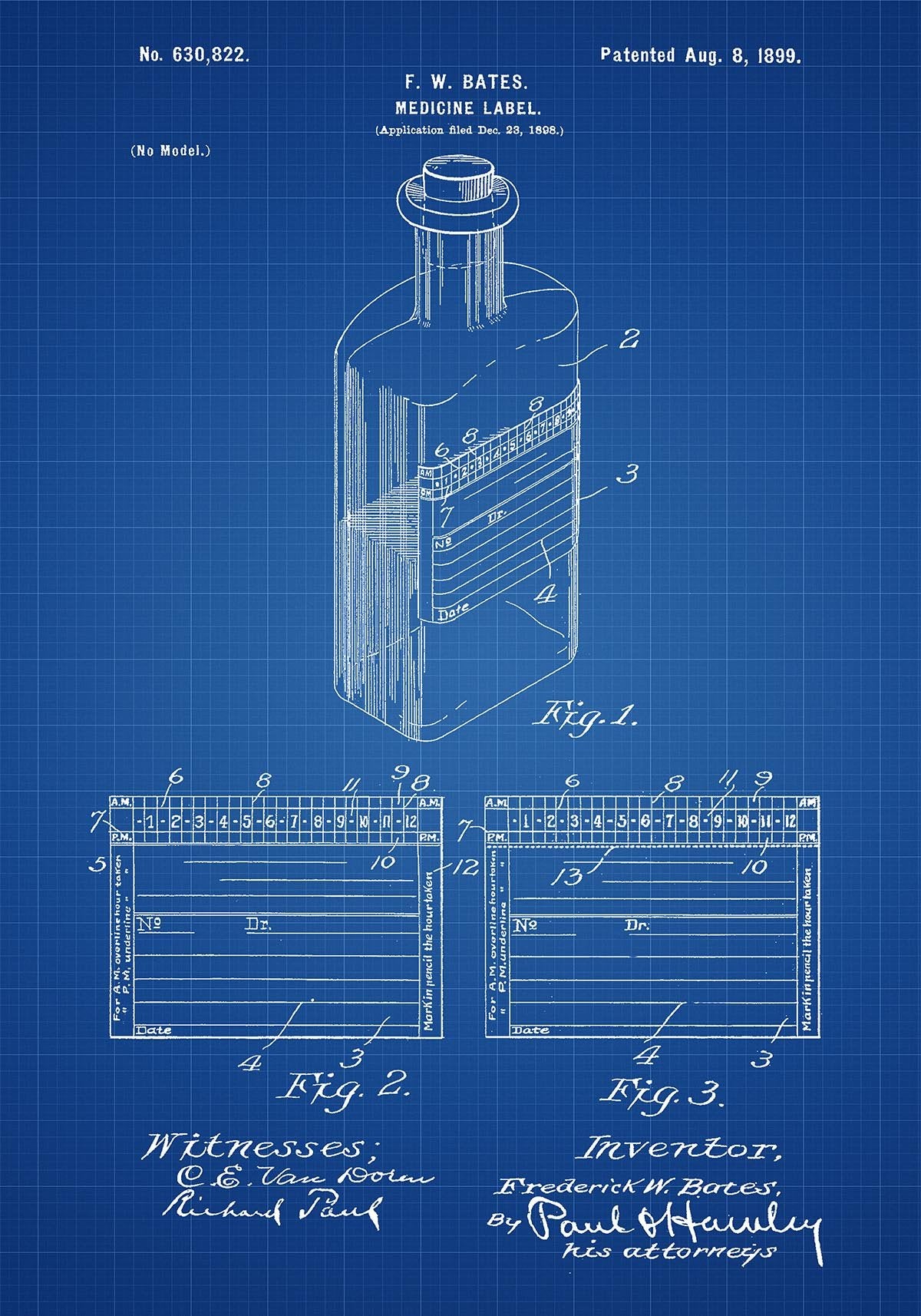 Medicine Bottle Patent Poster