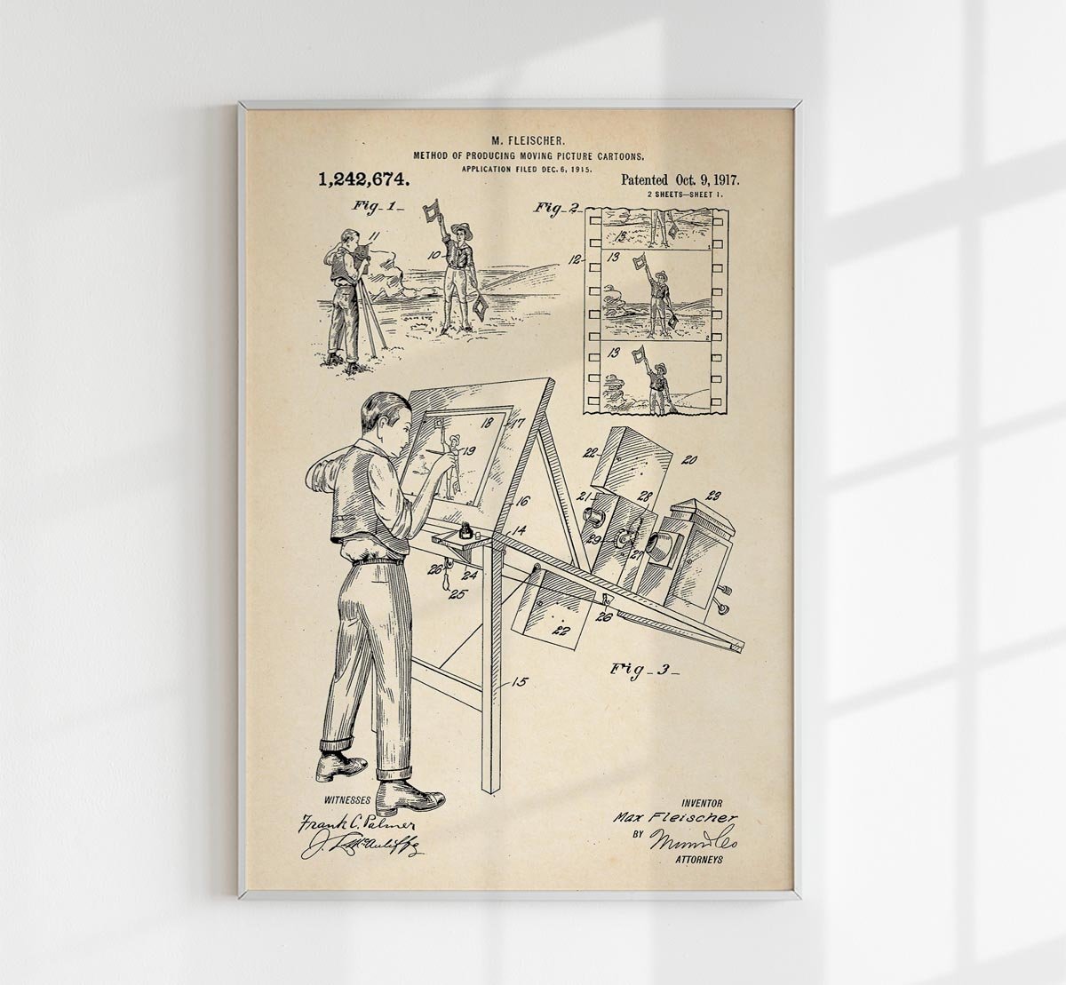 Moving Picture Cartoons Patent Poster