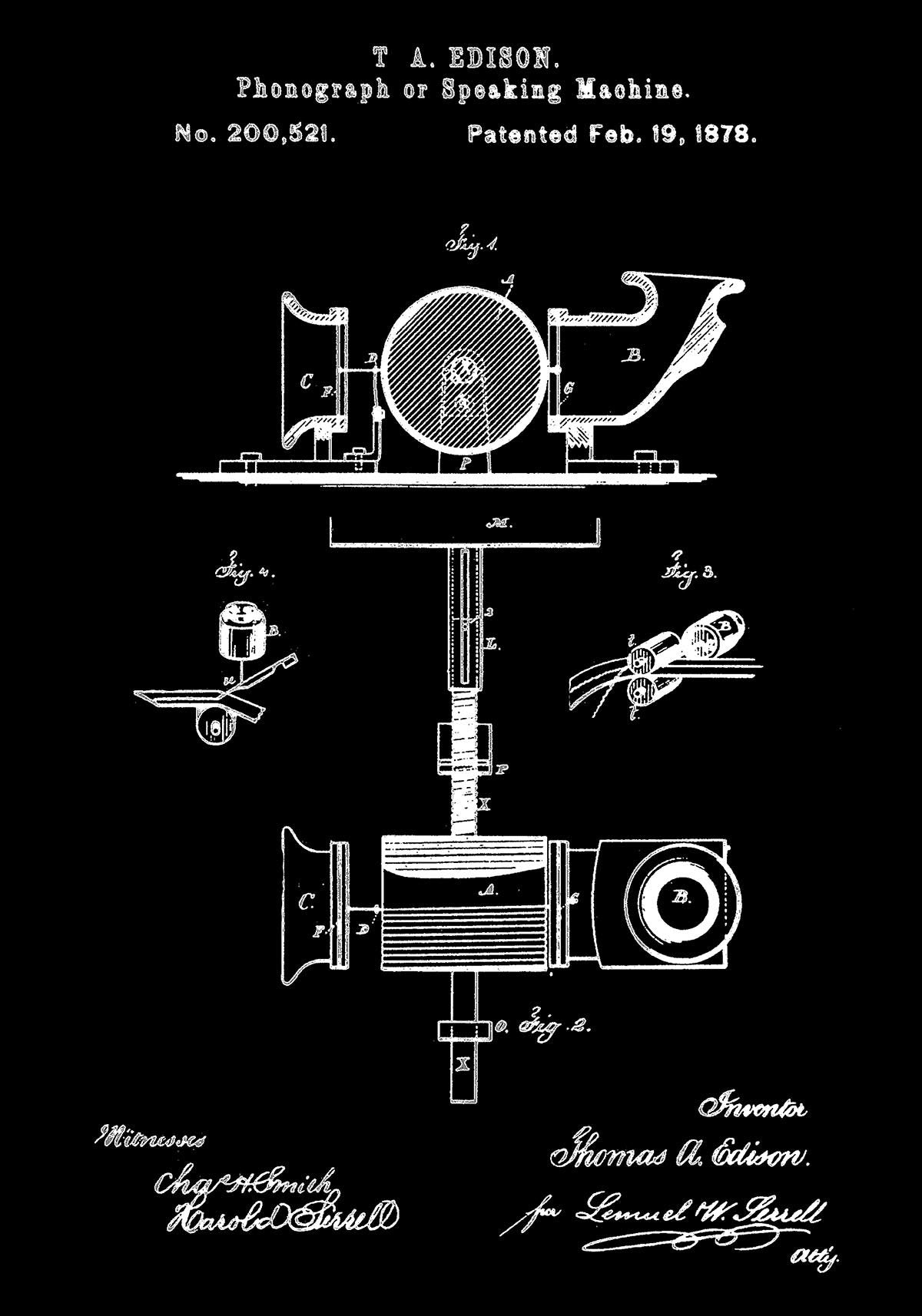 Phonograph Patent Poster
