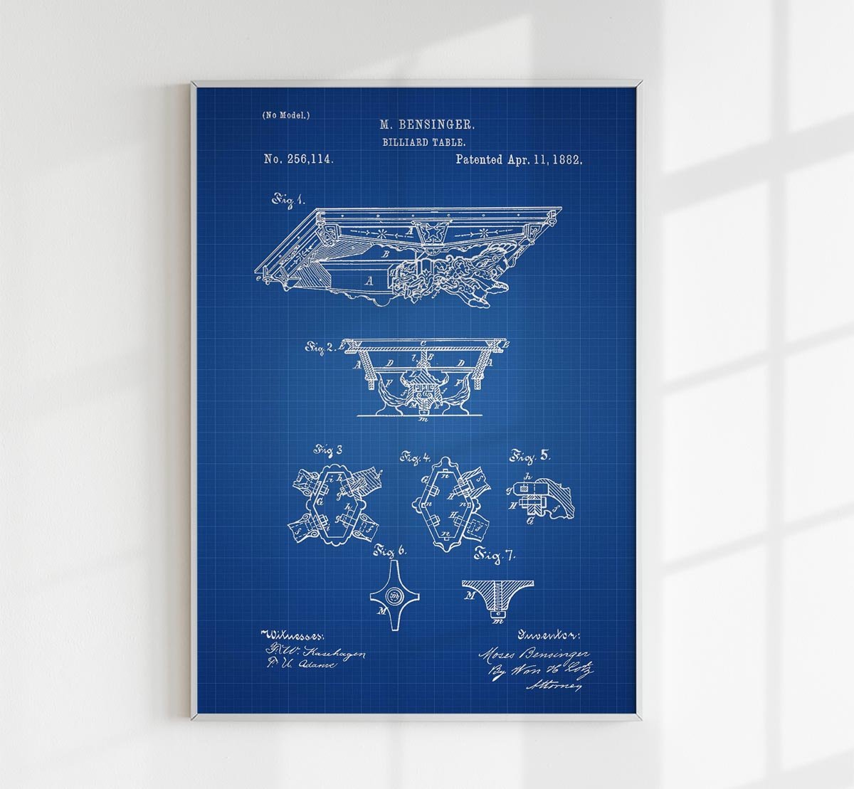 Billiard Table Patent Poster