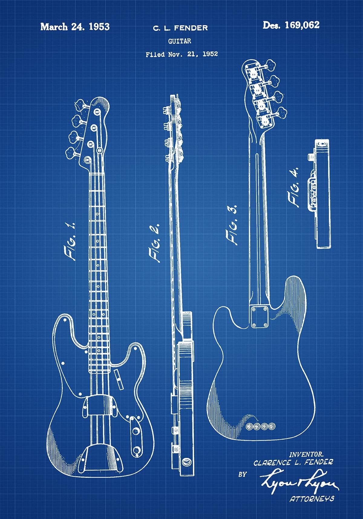 Fender Guitar Patent Poster