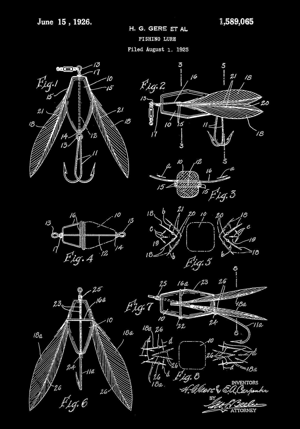 Fishing Bait Patent Poster