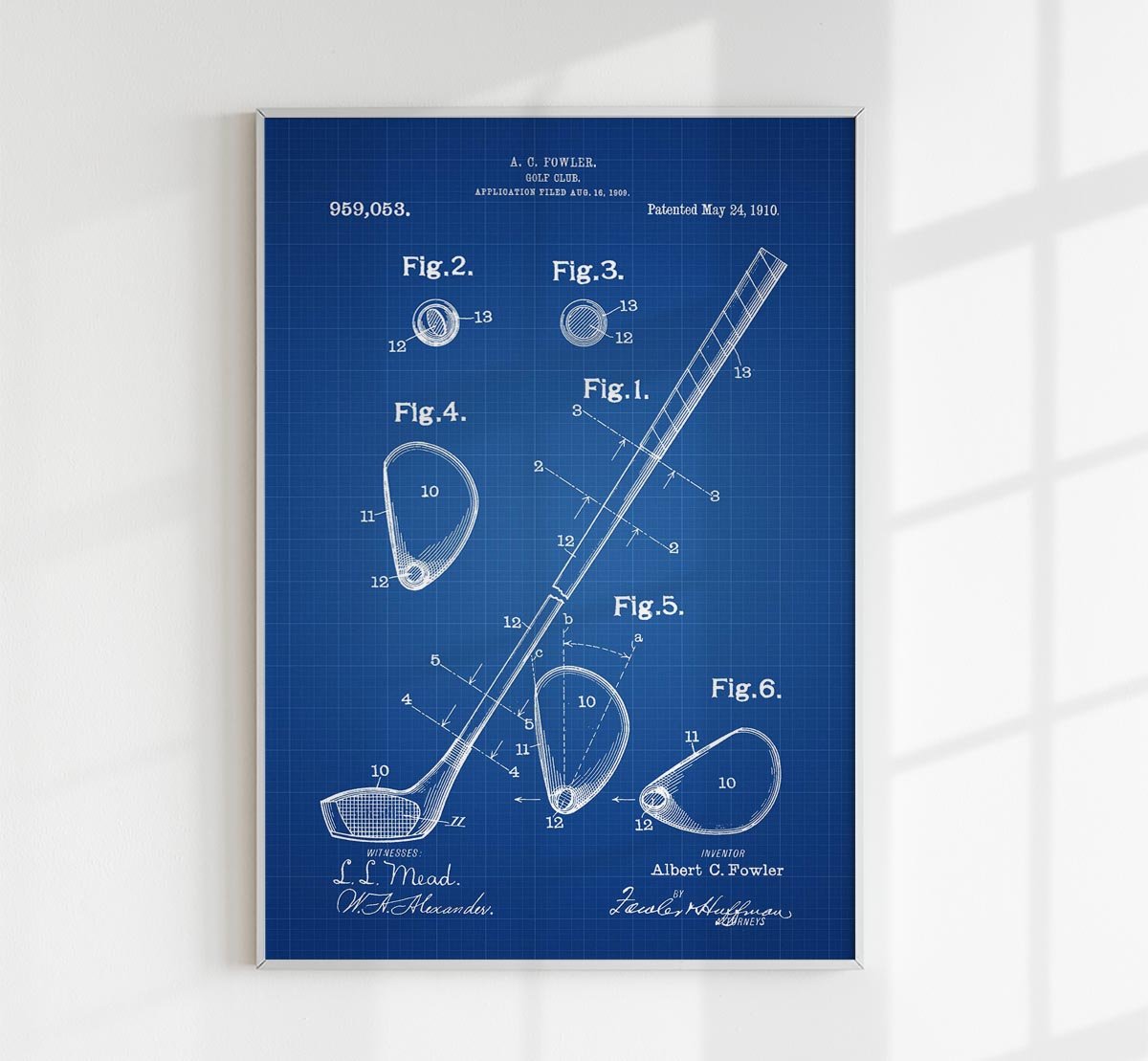 Golf Club B Patent Poster