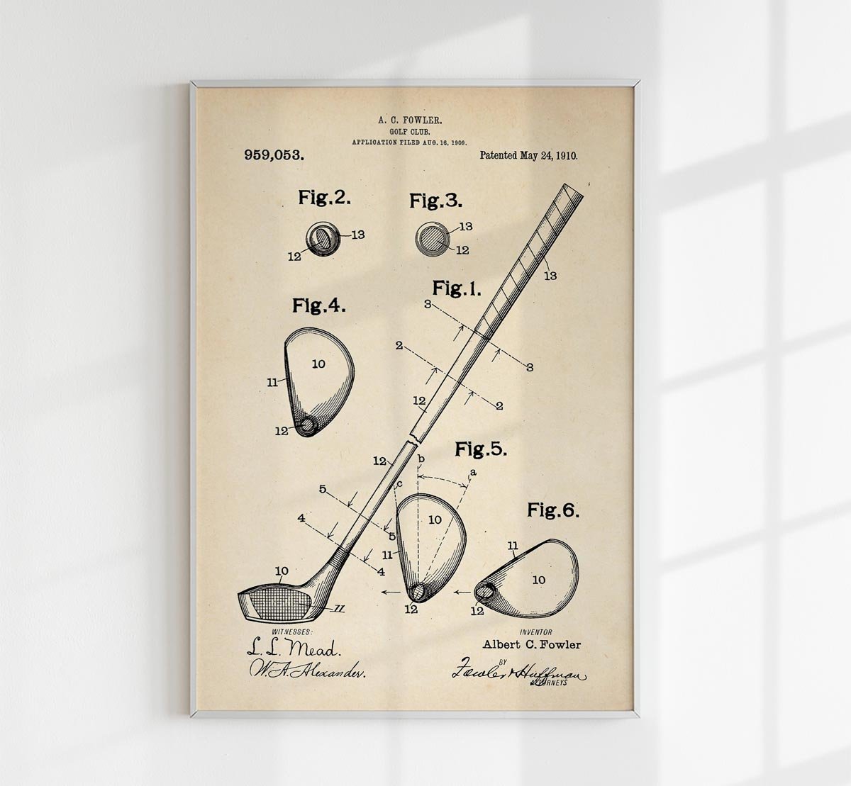 Golf Club B Patent Poster