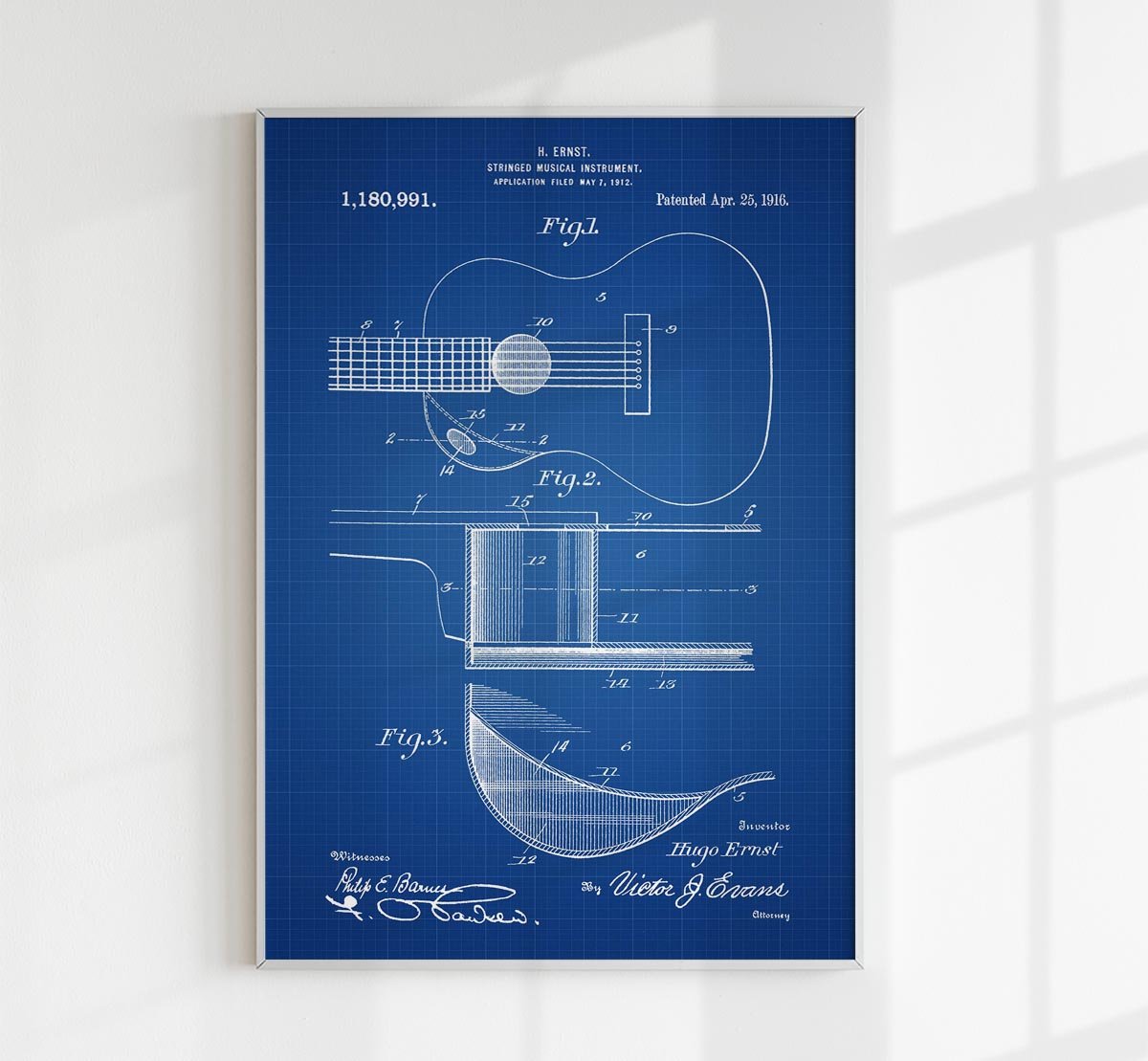 Guitar Patent Poster