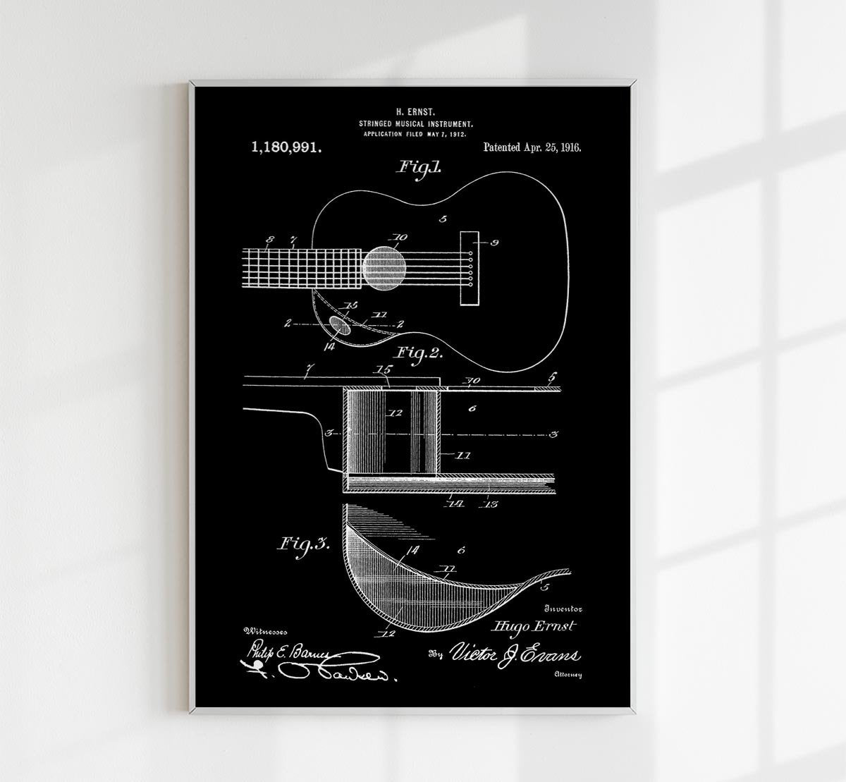 Guitar Patent Poster