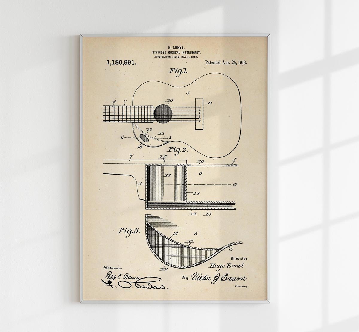 Guitar Patent Poster