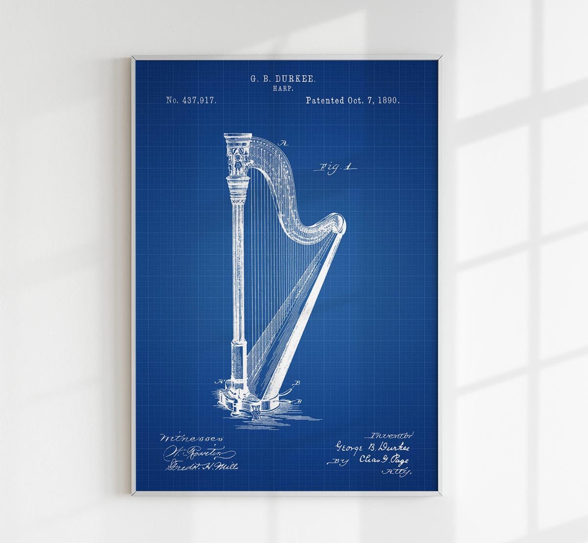 Harp Patent Poster