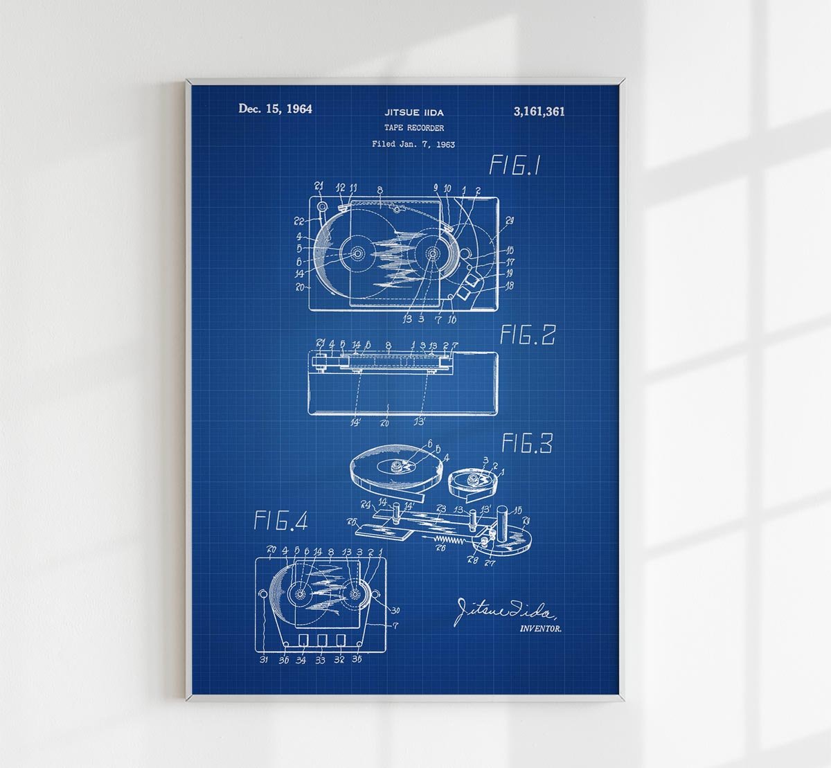 Tape Recorder Patent Poster