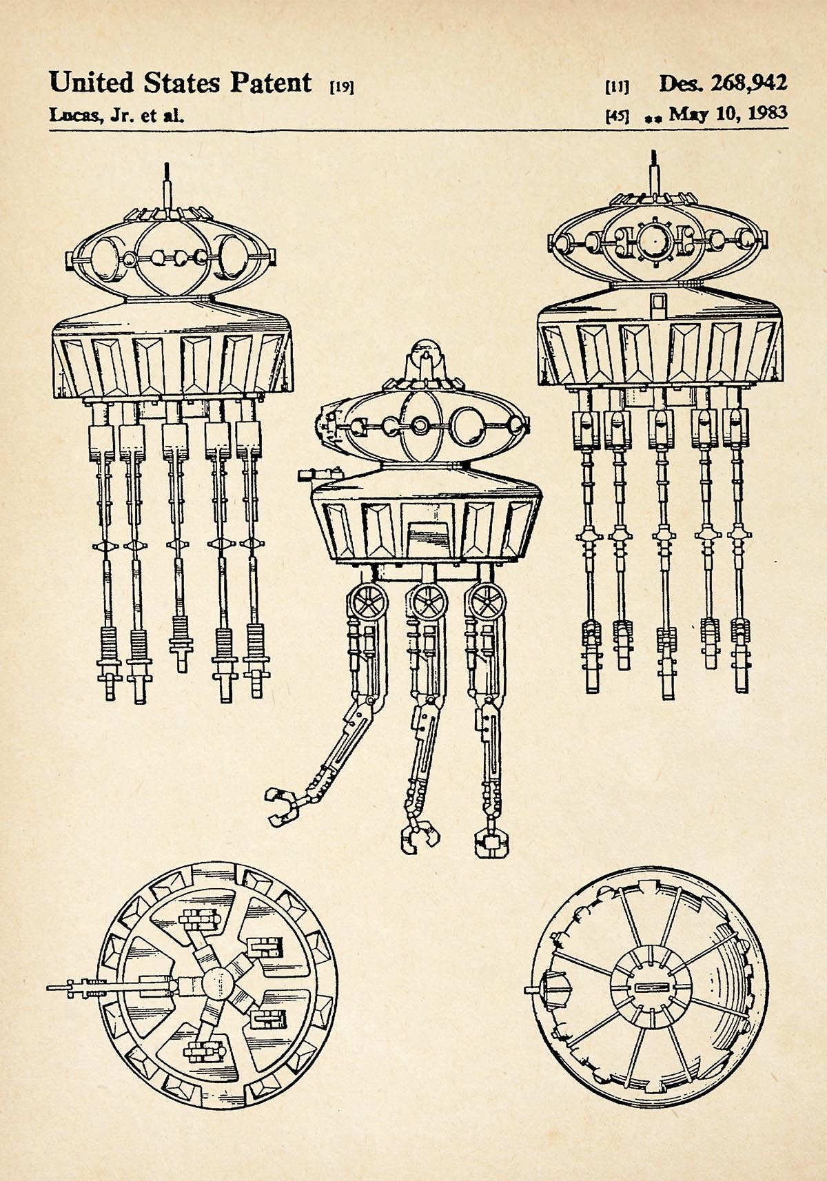 Starwars B Patent Poster