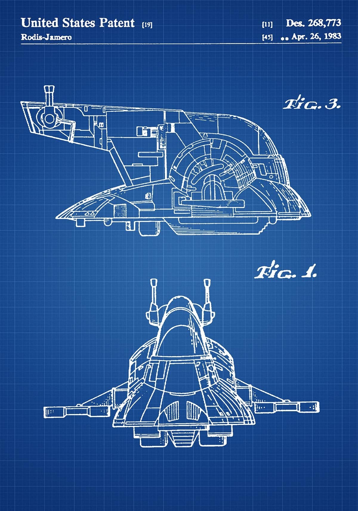 Starwars H Patent Poster