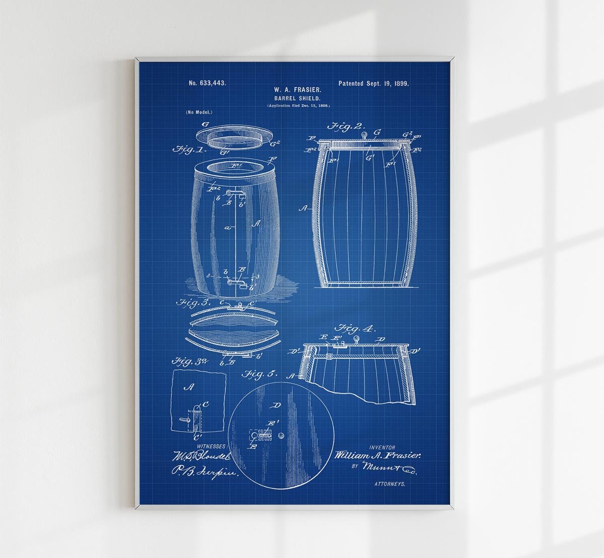 Barrel Shield Patent Poster