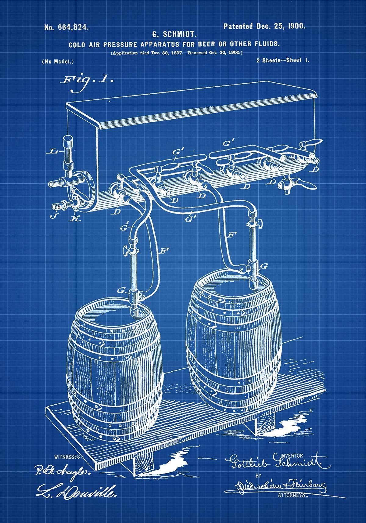 Beer Apparatus Patent Poster