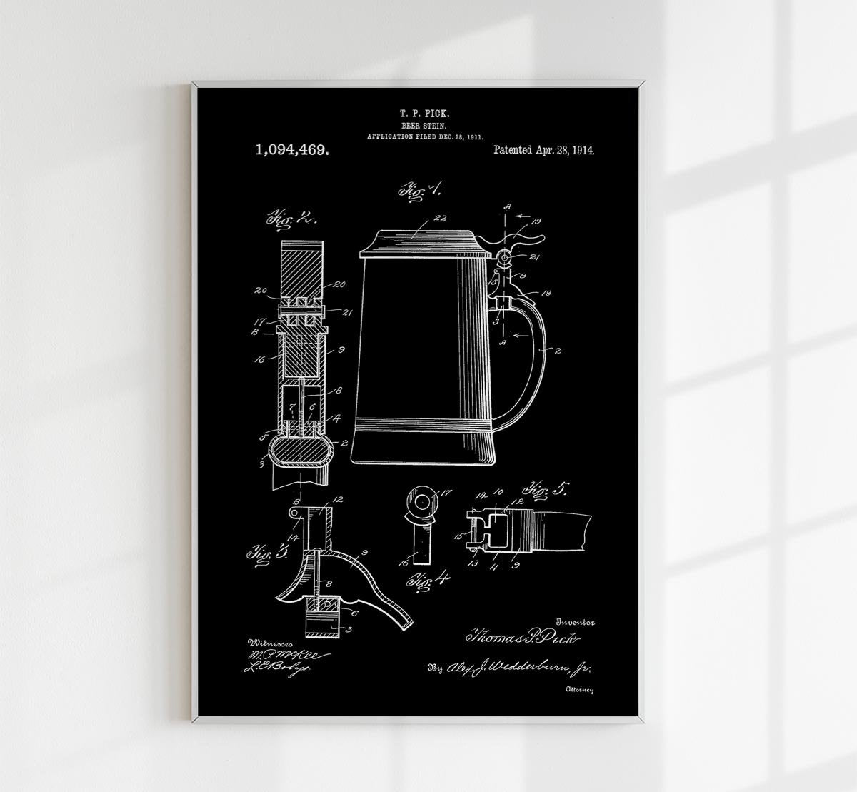 Beer Stein Patent Poster
