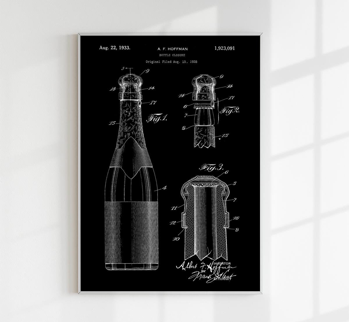 Bottle Closure Patent Poster