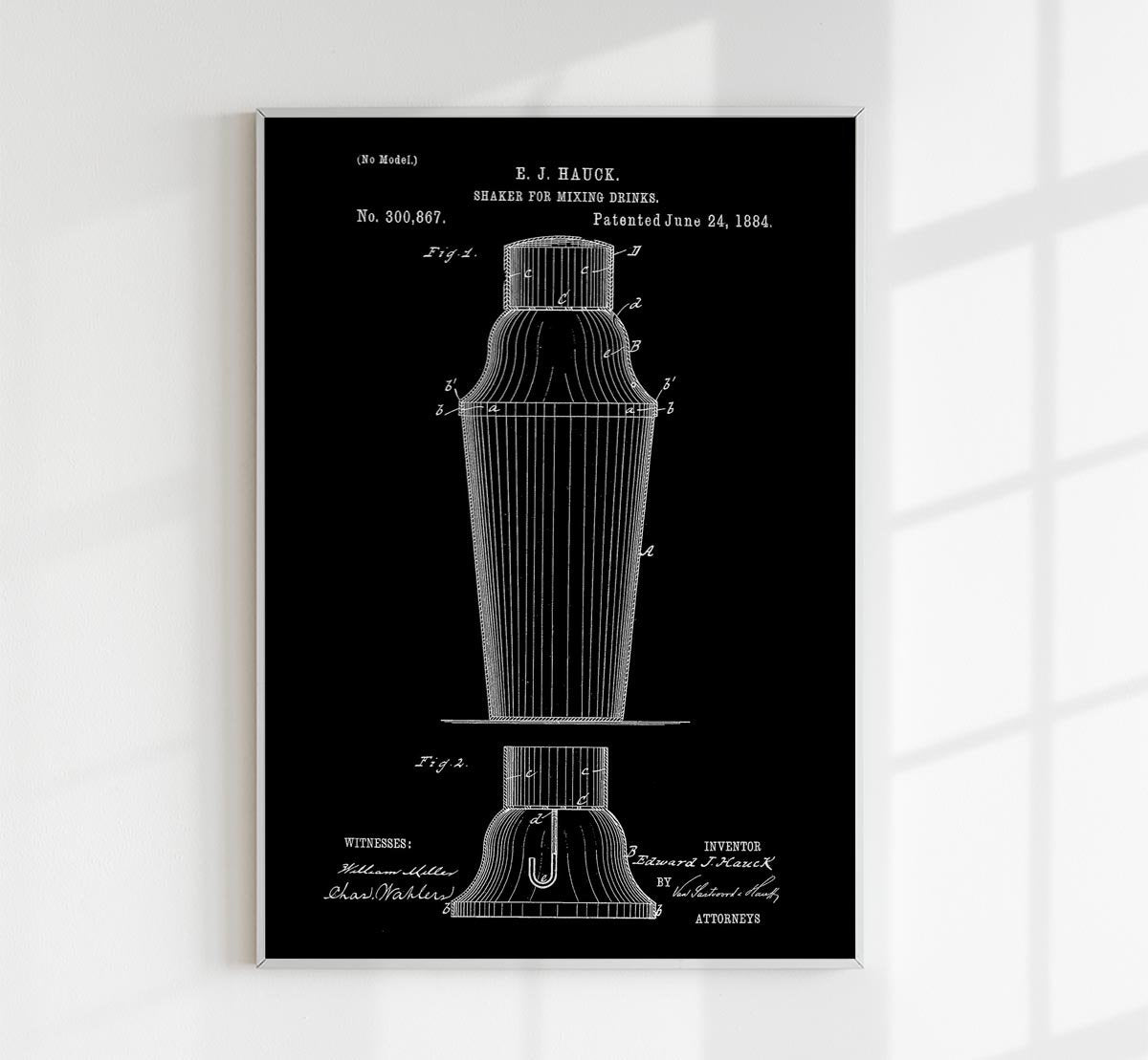 Cocktail Shaker B Patent Poster