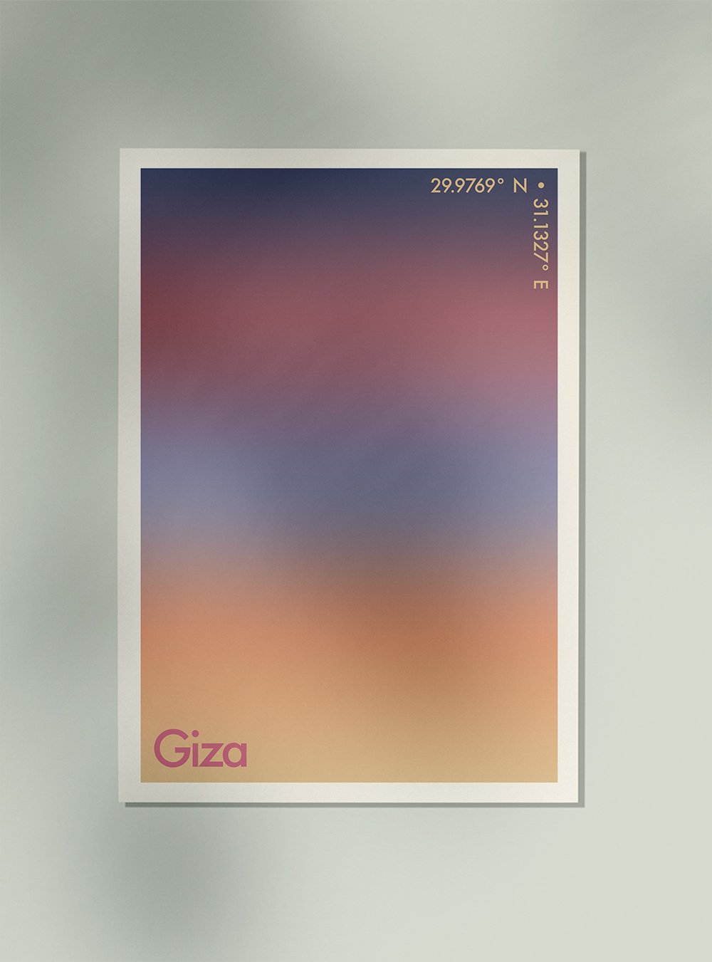 Giza Sunset City Art Print