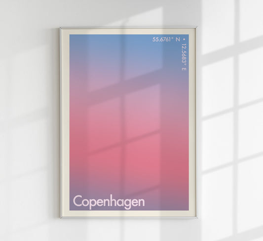 Copenhagen Sunset City Art Print