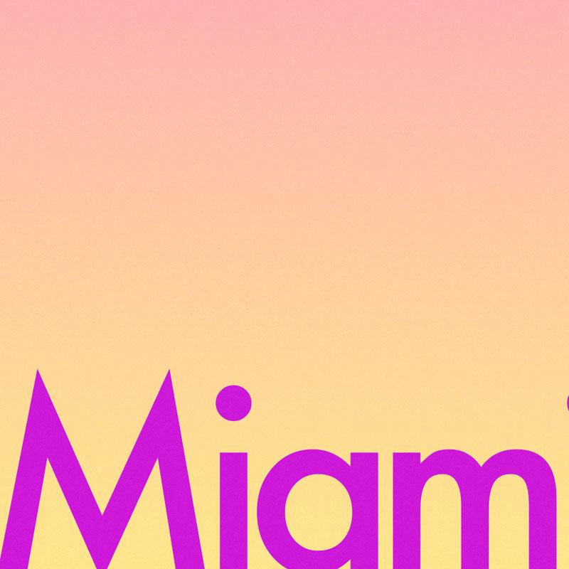 Miami Sunset City Art Print