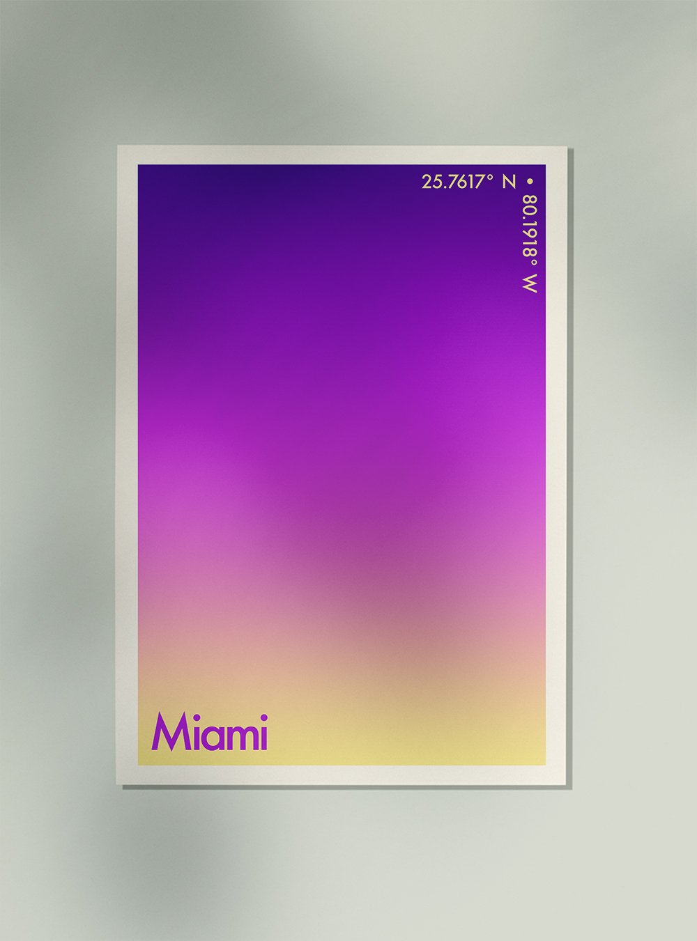 Miami Sunset City Art Print