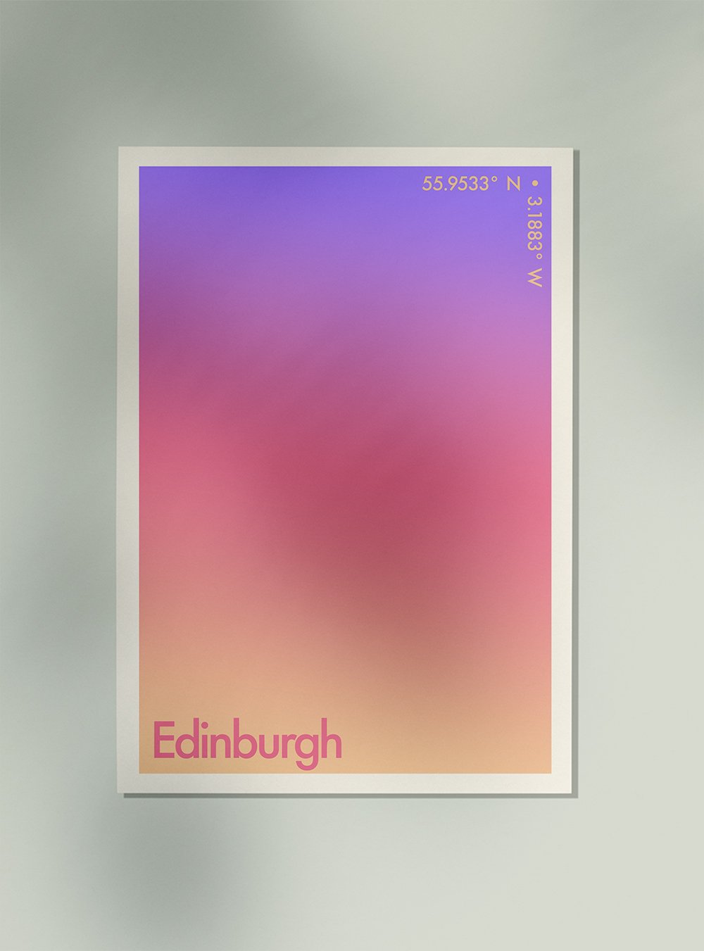 Edinburgh Sunset City Art Print