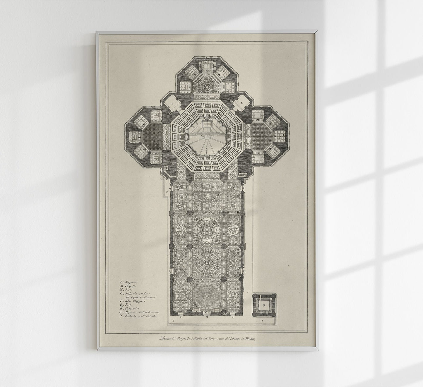 Santa Maria di Fiore Sepia Architecture Poster