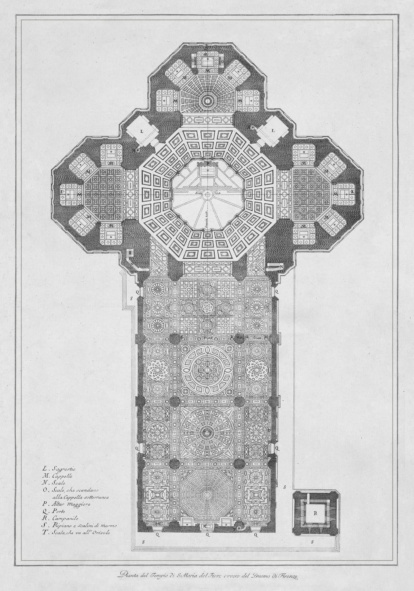 Santa Maria di Fiore White Architecture Poster