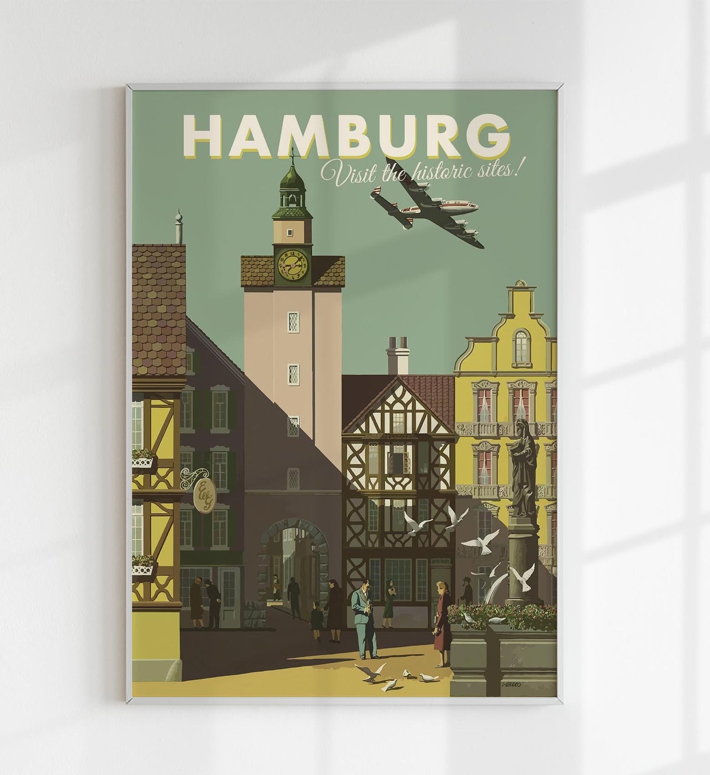 Hamburg Travel Poster