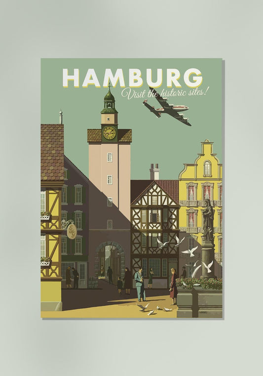 Hamburg Travel Poster