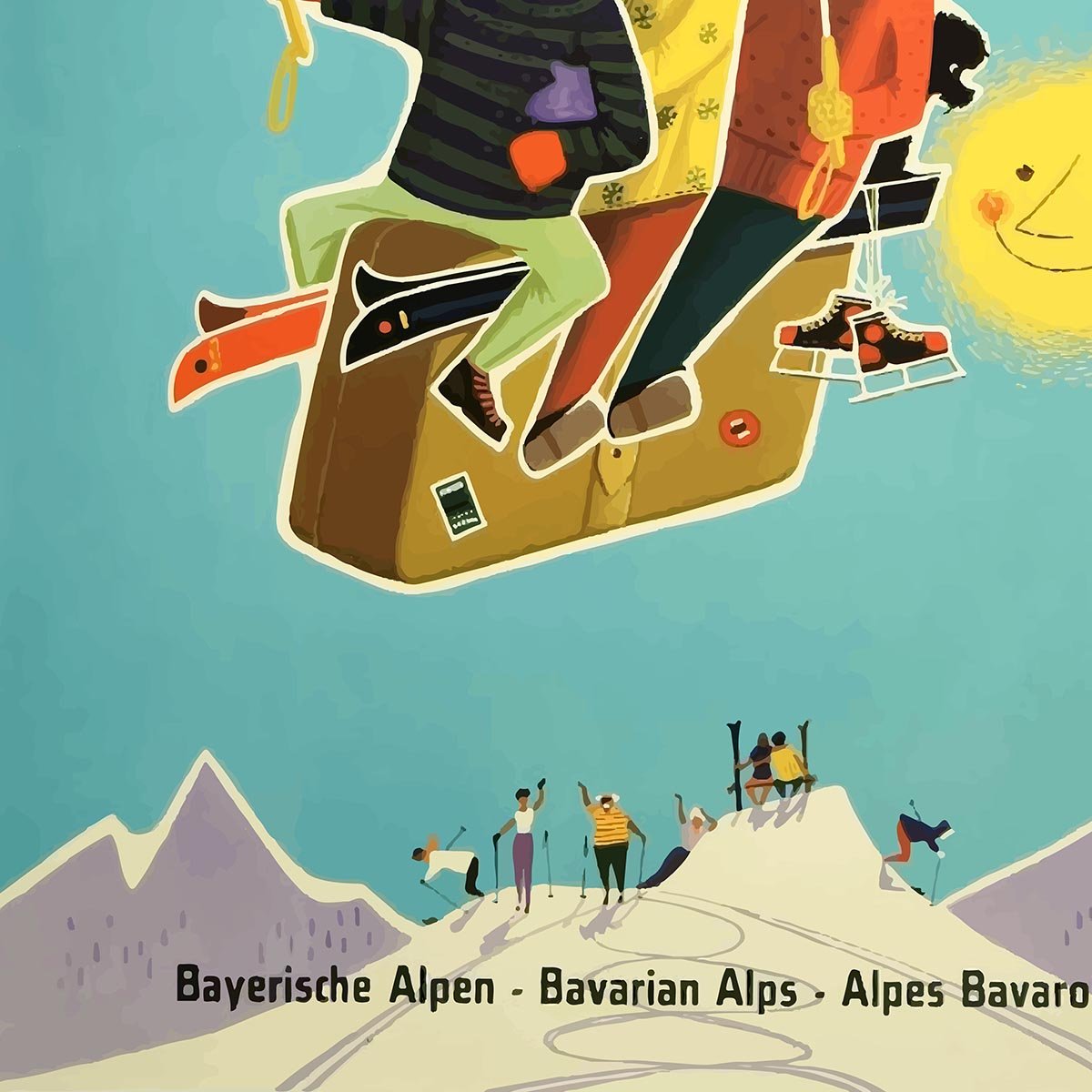 Bavarian Alps Travel Poster