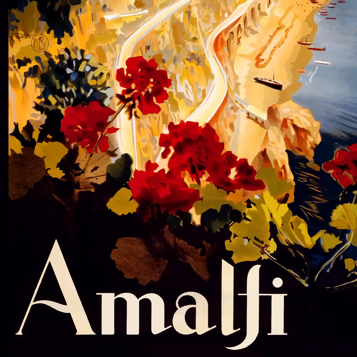 Amalfi Italy Travel Poster