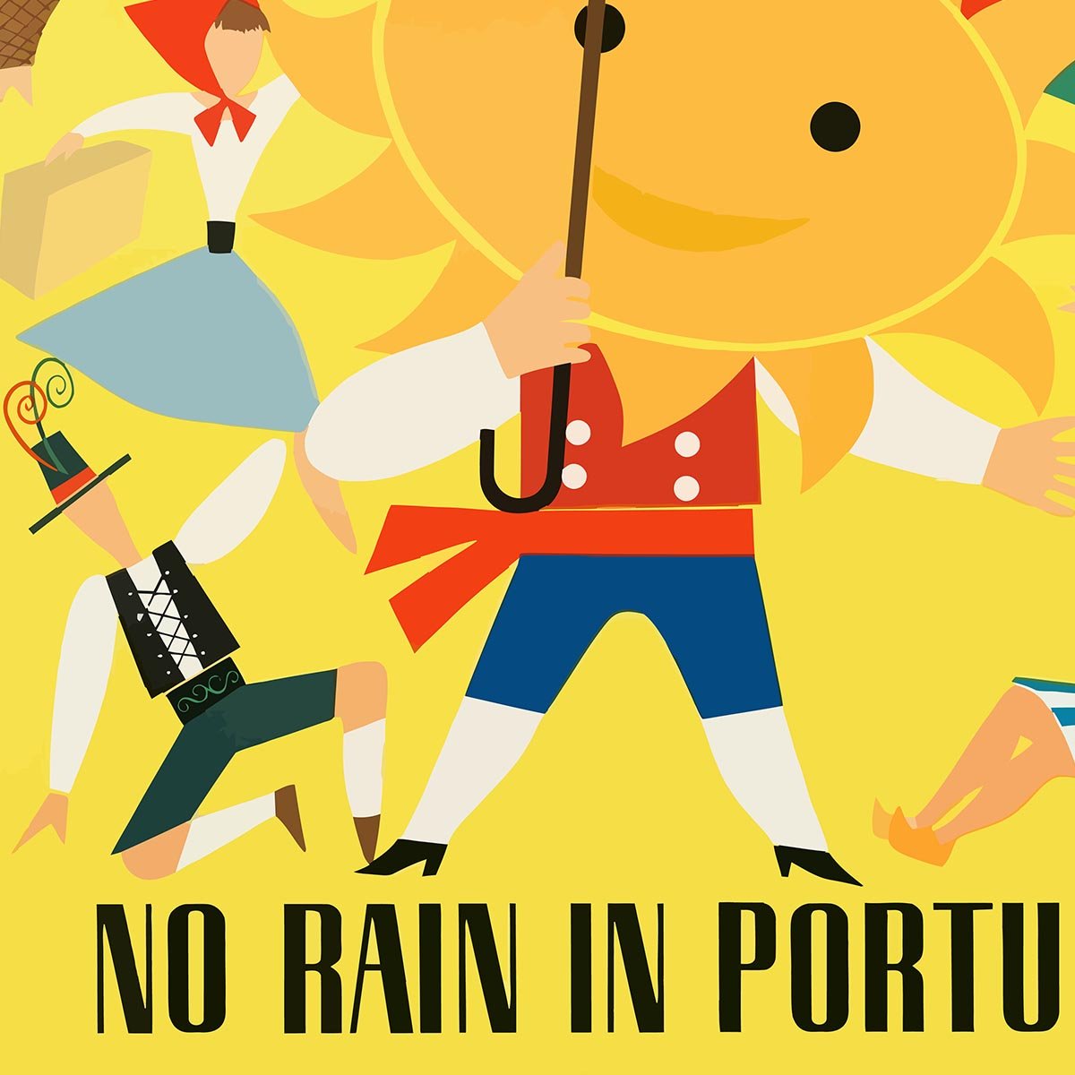 No Rain in Portugal Travel Poster