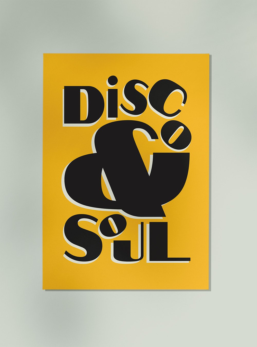 Disco & Soul Yellow Art Print