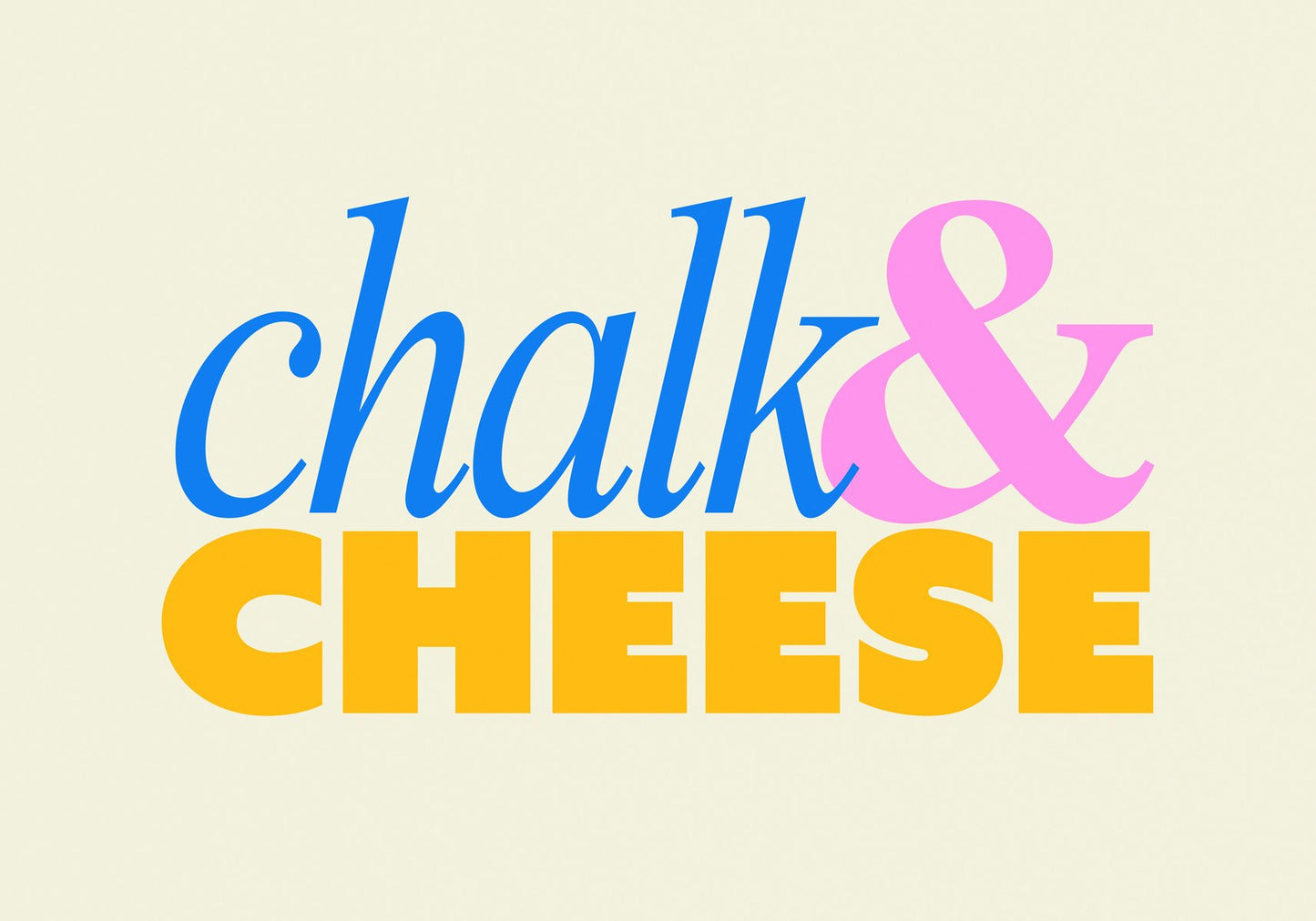 Chalk & Cheese Art Print