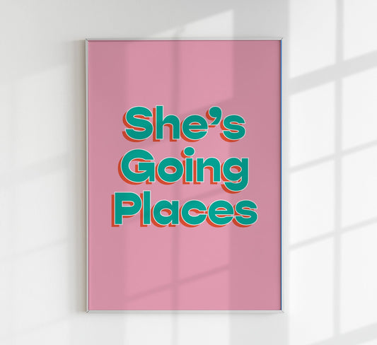 She's Going Places Art Print