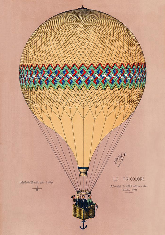 Balloon Tricolore Pink Poster