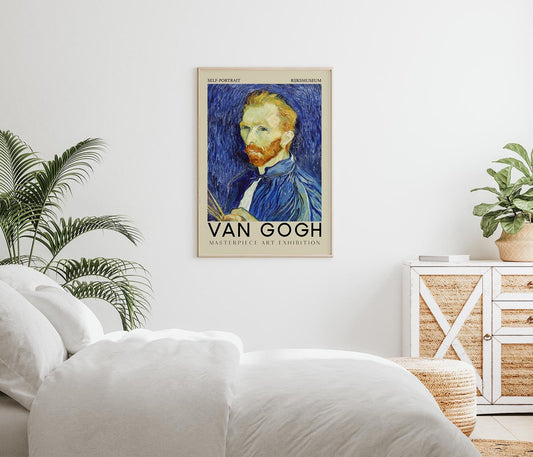 Self-Portrait Blue Art Poster by Van Gogh
