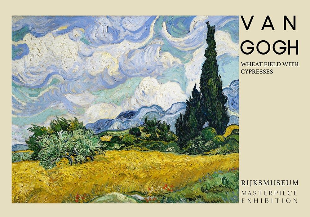 Wheat Field Art Poster by Van Gogh